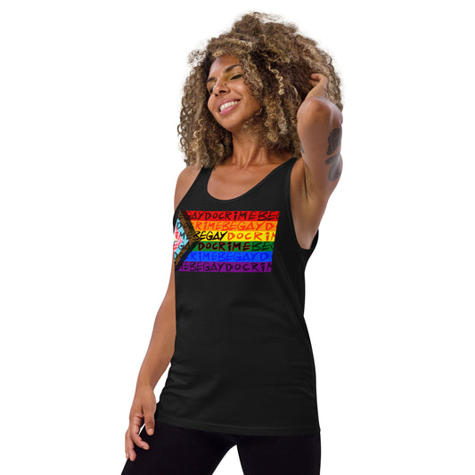 Be Gay Do Crime Pride Progress Flag - Unisex Tank Top