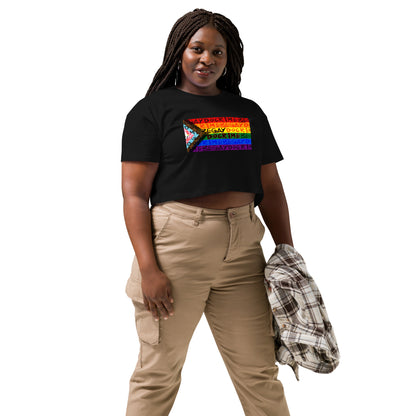 Be Gay Do Crime Pride Progress Flag -  Unisex - Crop top