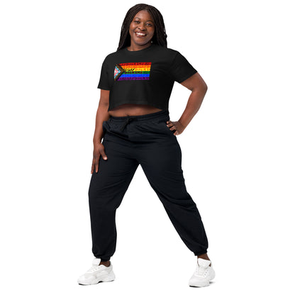 Be Gay Do Crime Pride Progress Flag -  Unisex - Crop top