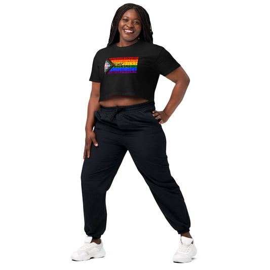 Be Gay Do Crime Pride Progress Flag -  Unisex - Crop top