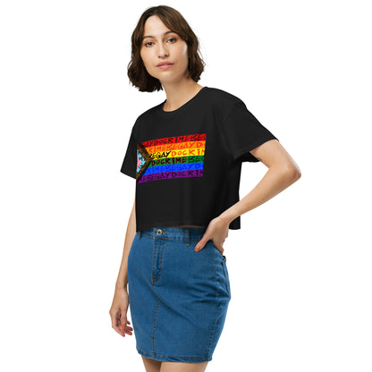 Be Gay Do Crime Pride Progress Flag -  Unisex - Crop top