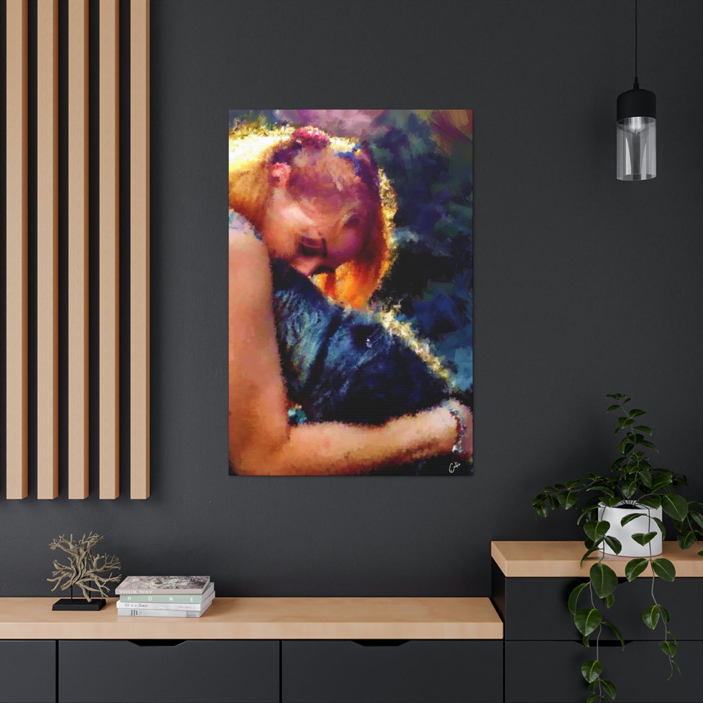 Kali & Henry's Embrace - 32"x48" - Canvas Gallery Wraps