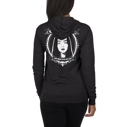 Goth Inc. - Morticia/DTM Logo - Unisex - Lightweight Zip Hoodie