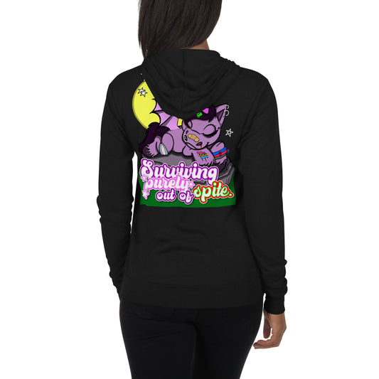 The Gothicorn/DTM Logo - Unisex - Lightweight Zip Hoodie