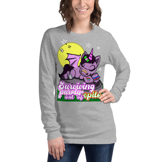 The Gothicorn Surviving Purely Out Of Spite - Unisex Long Sleeve Tee