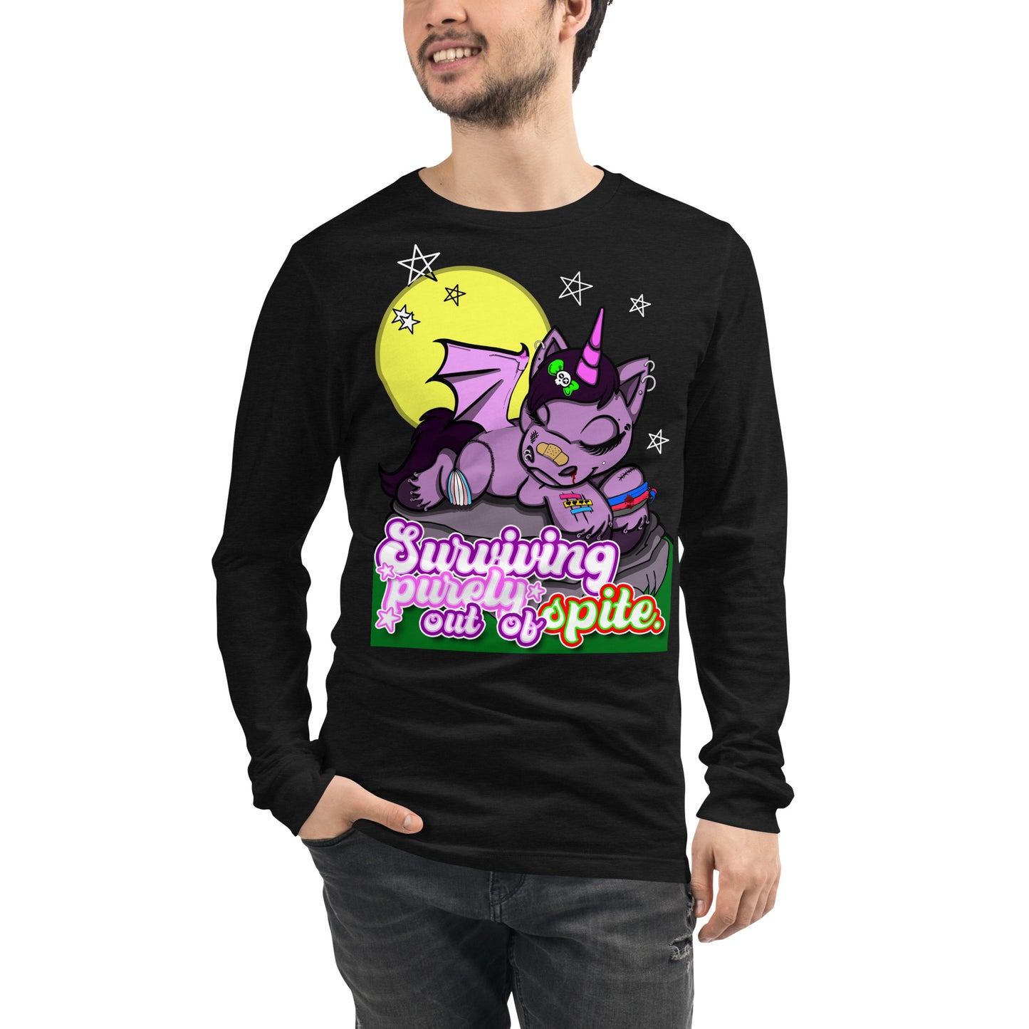 The Gothicorn Surviving Purely Out Of Spite - Unisex Long Sleeve Tee