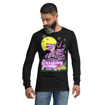 The Gothicorn Surviving Purely Out Of Spite - Unisex Long Sleeve Tee