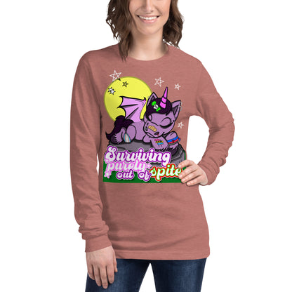 The Gothicorn Surviving Purely Out Of Spite - Unisex Long Sleeve Tee