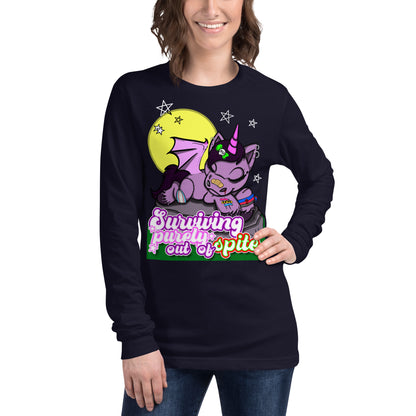 The Gothicorn Surviving Purely Out Of Spite - Unisex Long Sleeve Tee