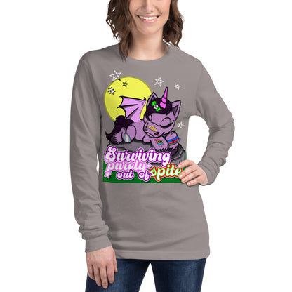 The Gothicorn Surviving Purely Out Of Spite - Unisex Long Sleeve Tee