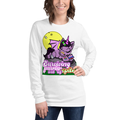 The Gothicorn Surviving Purely Out Of Spite - Unisex Long Sleeve Tee