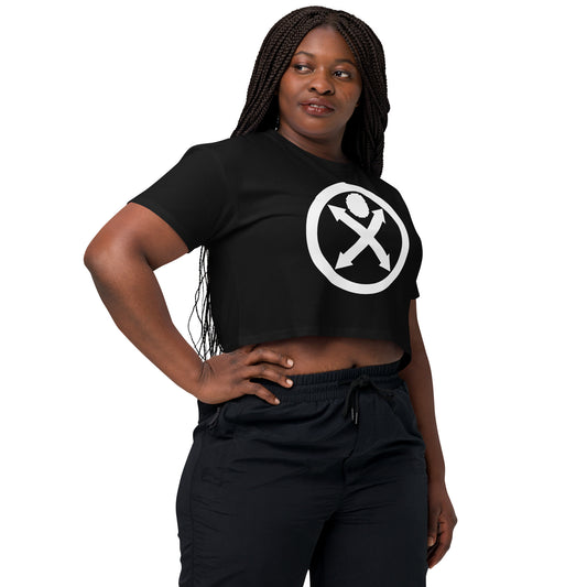The Coil Of Sihn - Bound Circle Logo - Unisex - Crop Top T-Shirt - Black