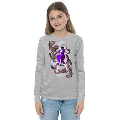 The Cosmos Of Us Cover Art Design - Intricate Embrace - Youth Long Sleeve Tee - 2-Sided