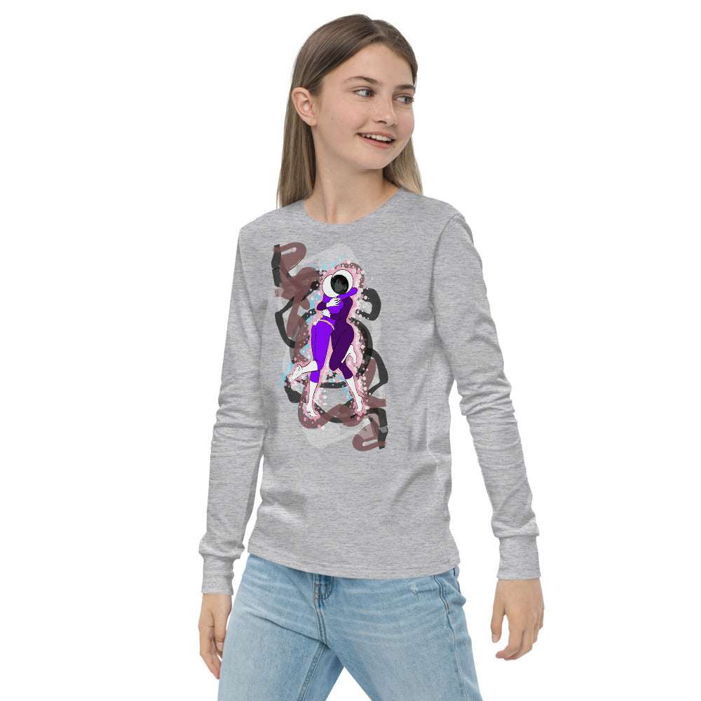 The Cosmos Of Us Cover Art Design - Intricate Embrace - Youth Long Sleeve Tee - 2-Sided