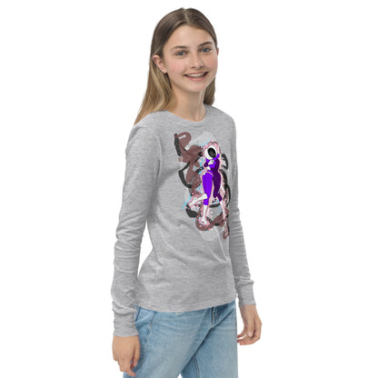 The Cosmos Of Us Cover Art Design - Intricate Embrace - Youth Long Sleeve Tee - 2-Sided