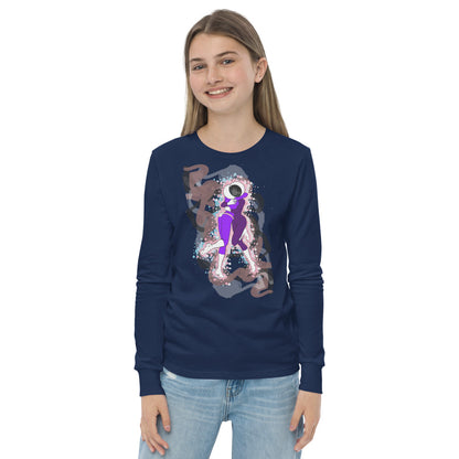 The Cosmos Of Us Cover Art Design - Intricate Embrace - Youth Long Sleeve Tee - 2-Sided