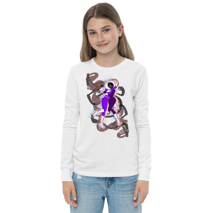 The Cosmos Of Us Cover Art Design - Intricate Embrace - Youth Long Sleeve Tee - 2-Sided