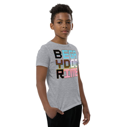 Be Gay Do Crime Trans Pride Progress Colorwash Unisex Youth Short Sleeve T-Shirt