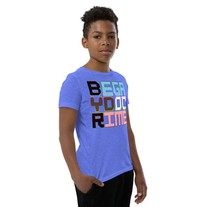 Be Gay Do Crime Trans Pride Progress Colorwash Unisex Youth Short Sleeve T-Shirt